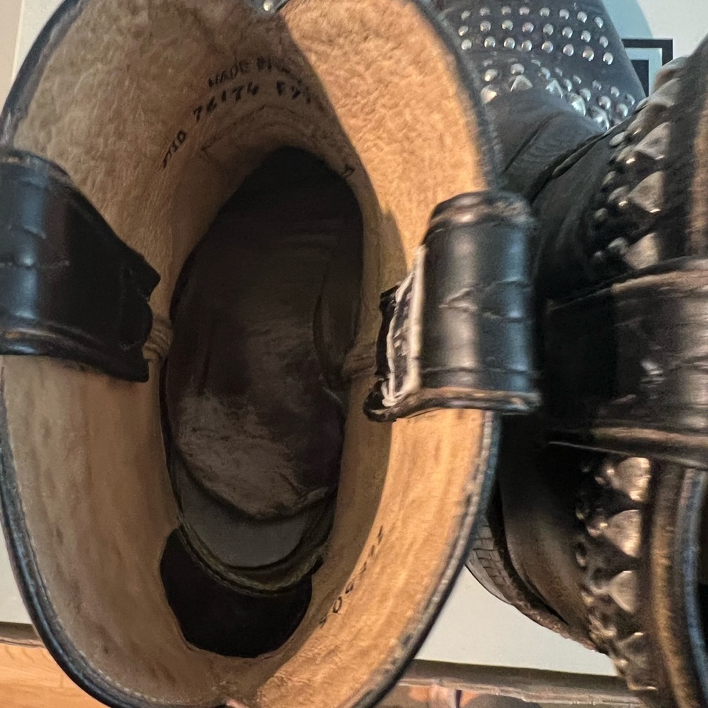 Frye Black Billy Biker Short Boots - Picture 7 of 8